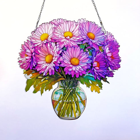 Asters (September)- Birth Flower Suncatchers